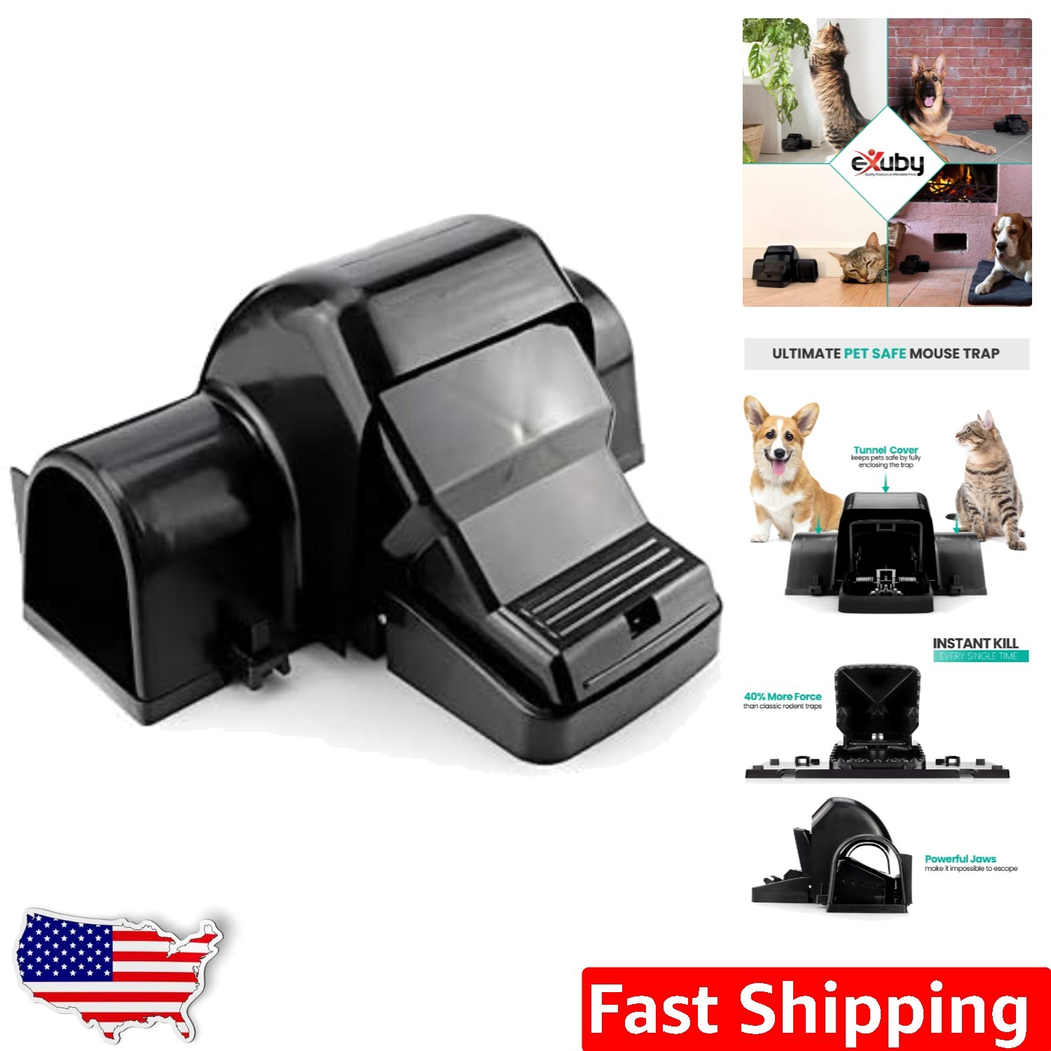 Pet-Safe & Child-Safe Rat Traps with Tunnel Design – 1 Pack for Instant Capture