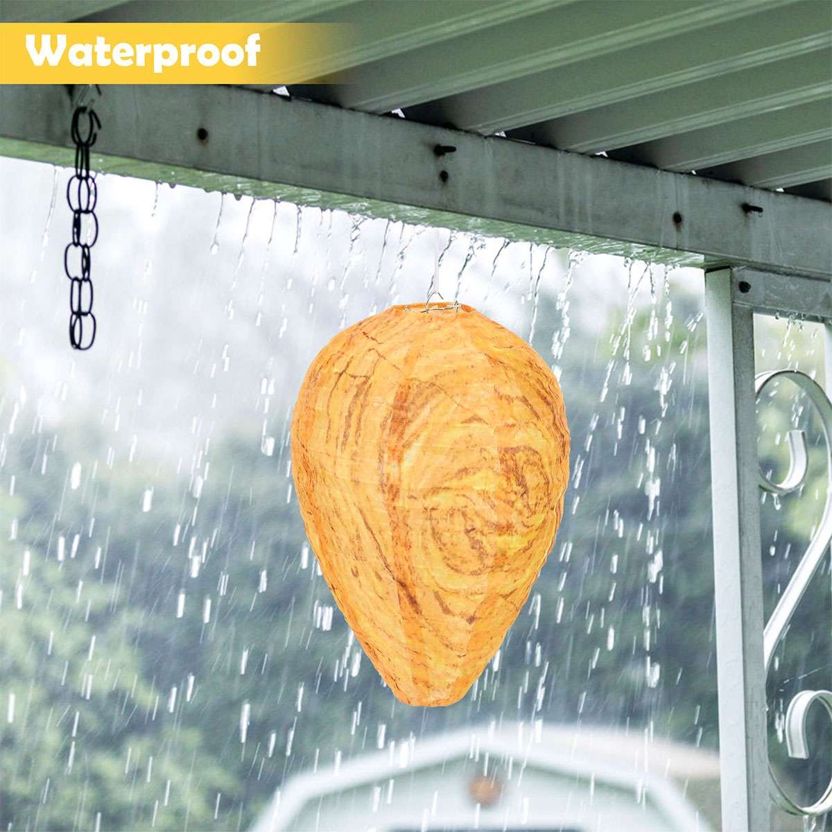 LOT Fake Hornet Nest Decoy Hanging Safe Wasp & Carpenter Bee Repellent Outdoor