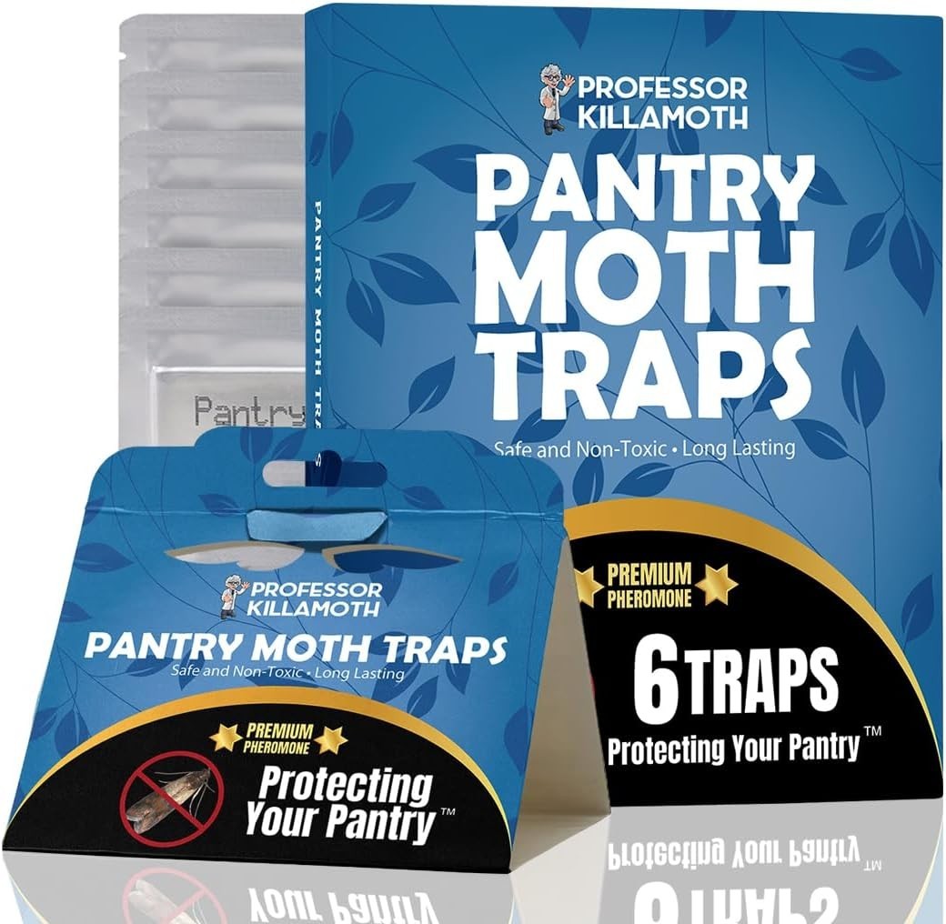 Pantry Moth Traps 6 Pack Blue Non-Toxic Child Pet Safe Insect Killer
