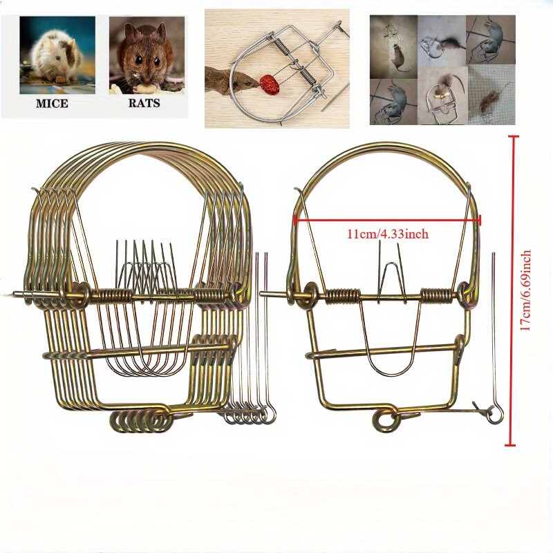 2Pcs Mouse Trap Rat Trap Rodent Trap Live Catch Cage, Easy to Set Up and Reuse