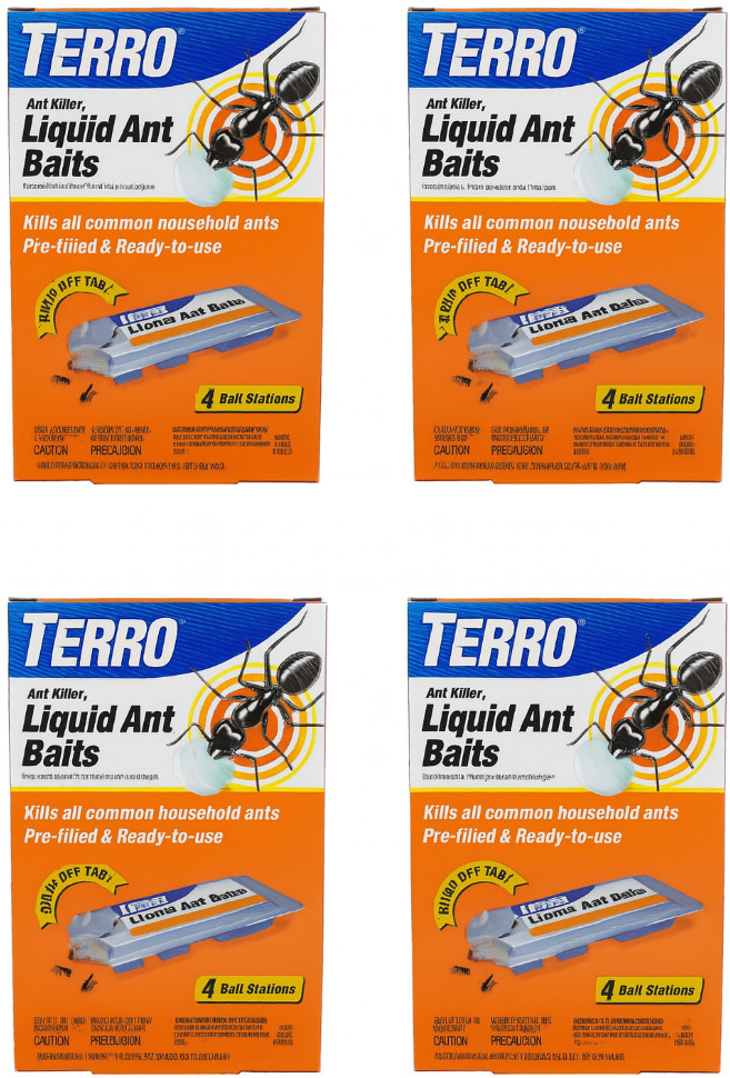 Terro T324B Liquid Ant II Killer Baits – 4 Packs (16 Total Bait Stations)