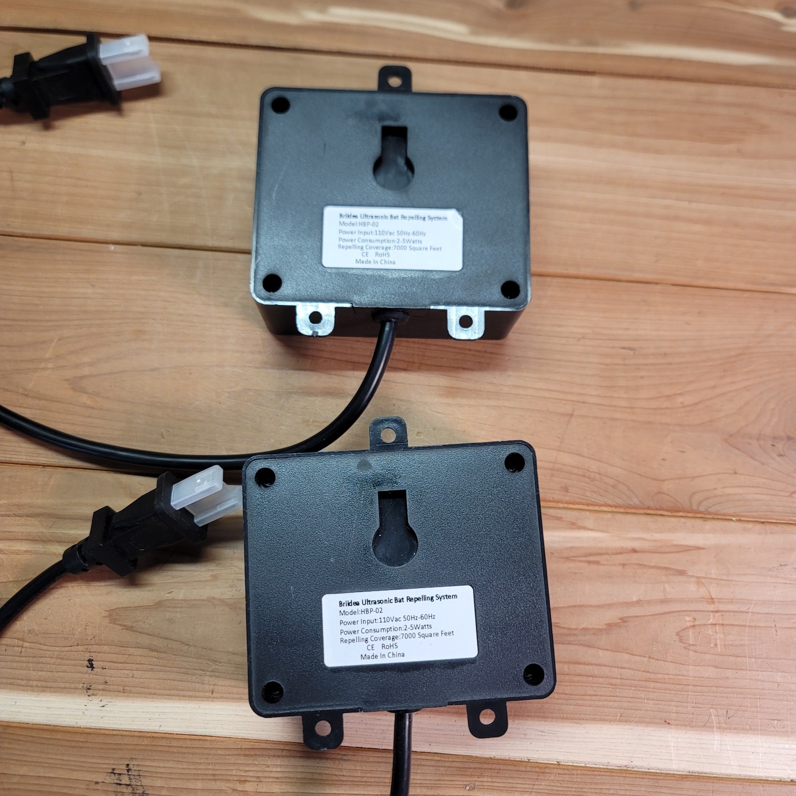 Briidea Ultrasonic Bat Repelling System Lot of 2 Black New Without Box