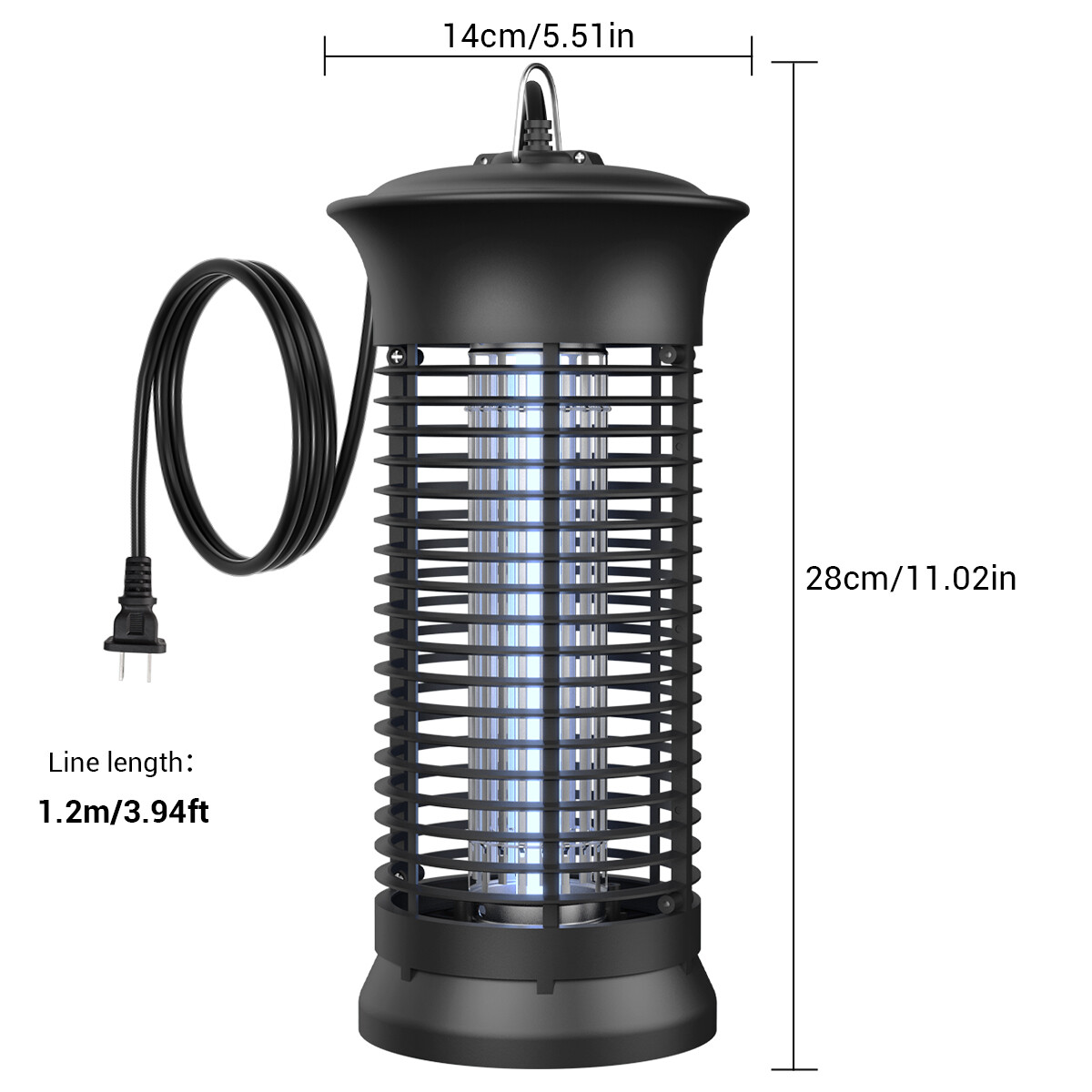 110V 6W Electric Fly Gnat Killer Lamp Pests Fly Insect Trap Mosquito Bug Zapper