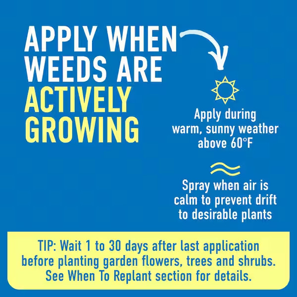 Roundup Weed& Grass Killer Concentrate Makes 10 Gallons – 32 oz.