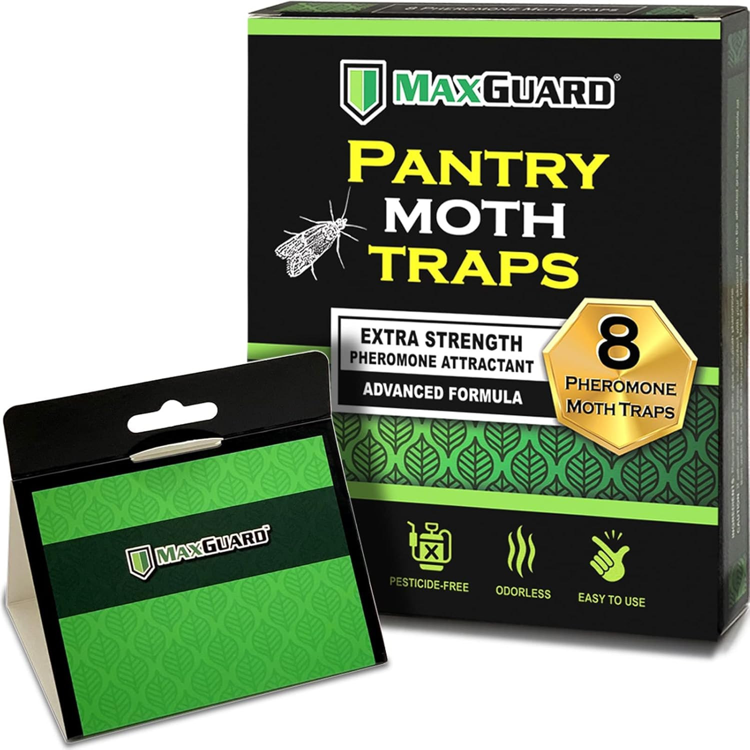 Extra Strength Pantry Moth Traps (8 Pack) – Non-Toxic Sticky Glue Traps