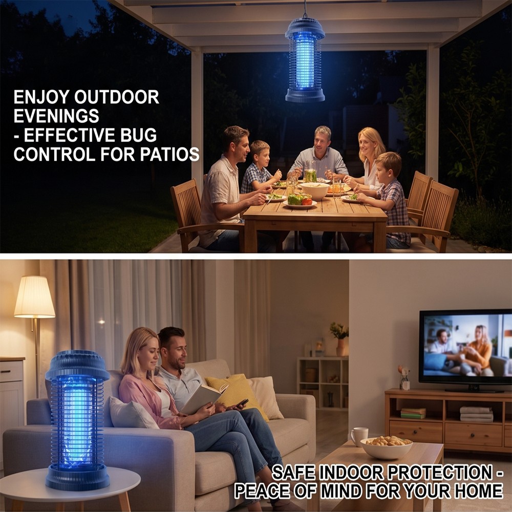 4500V High Voltage Bug Zapper 20W Mosquito Killer Lamp for Indoor Outdoor Use
