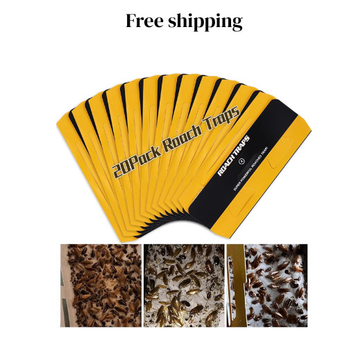 20 Pack Roach Sticky Glue Roach Traps for Indoor Pest Control