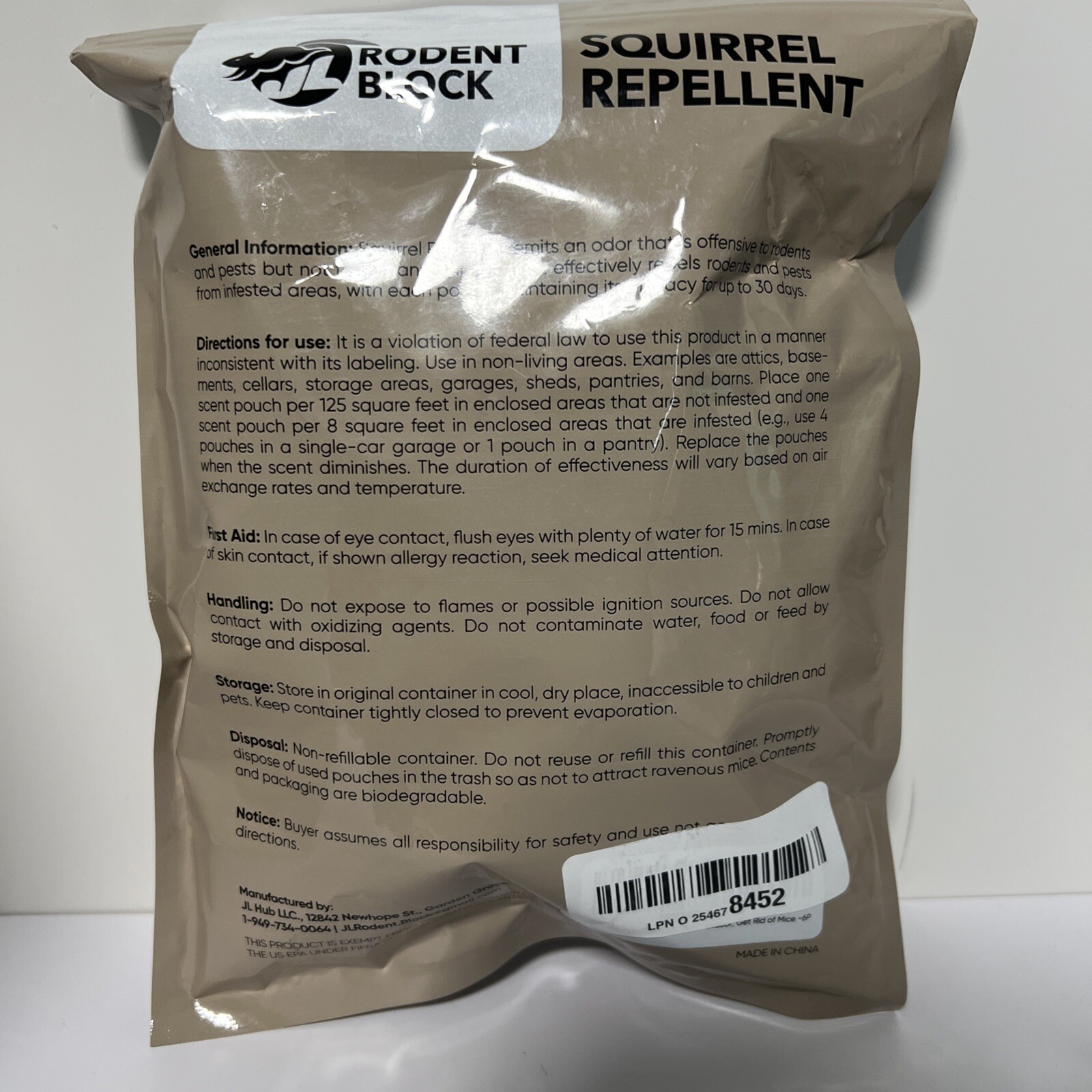 6 Pack Rodent Block Pouch Powerful against Mice Squirrels Indoor & Outdoor