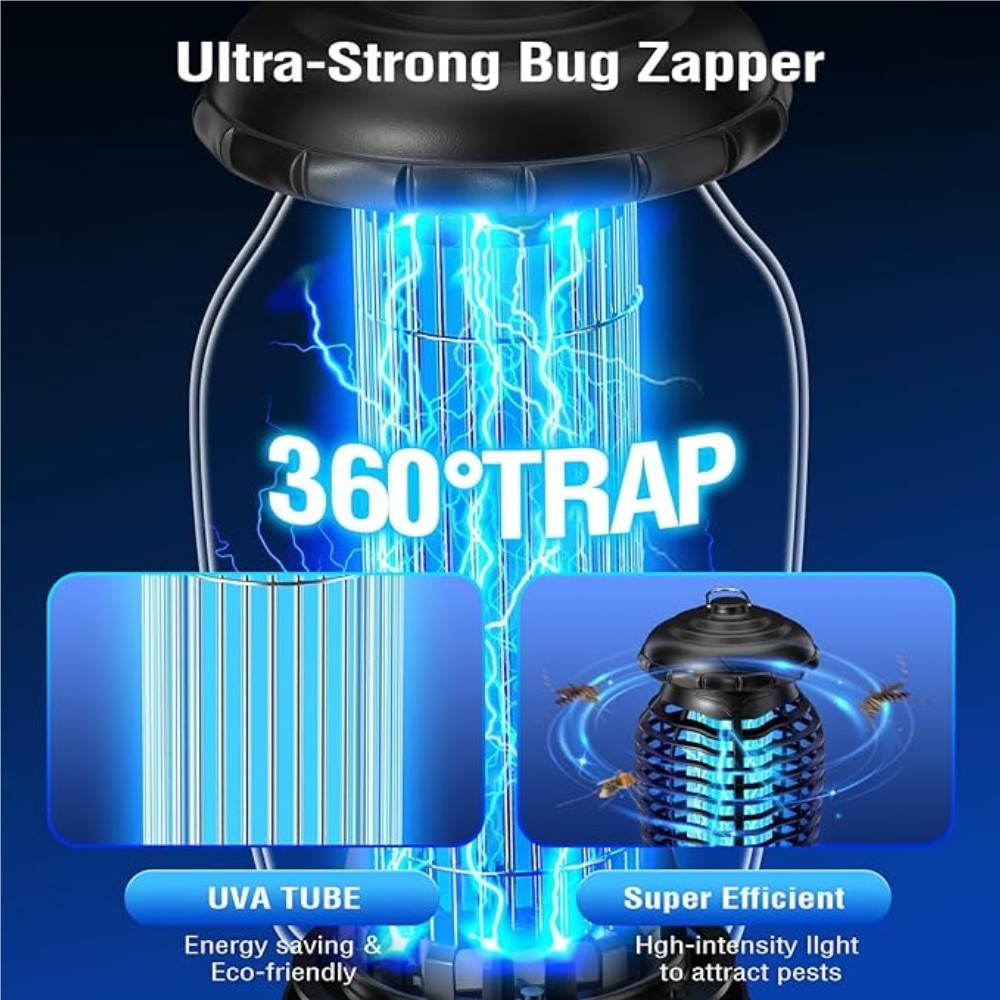 Mosquito Fly Bug Insect Zapper Killer Electronic Light Trap Lamp Indoor Outdoor