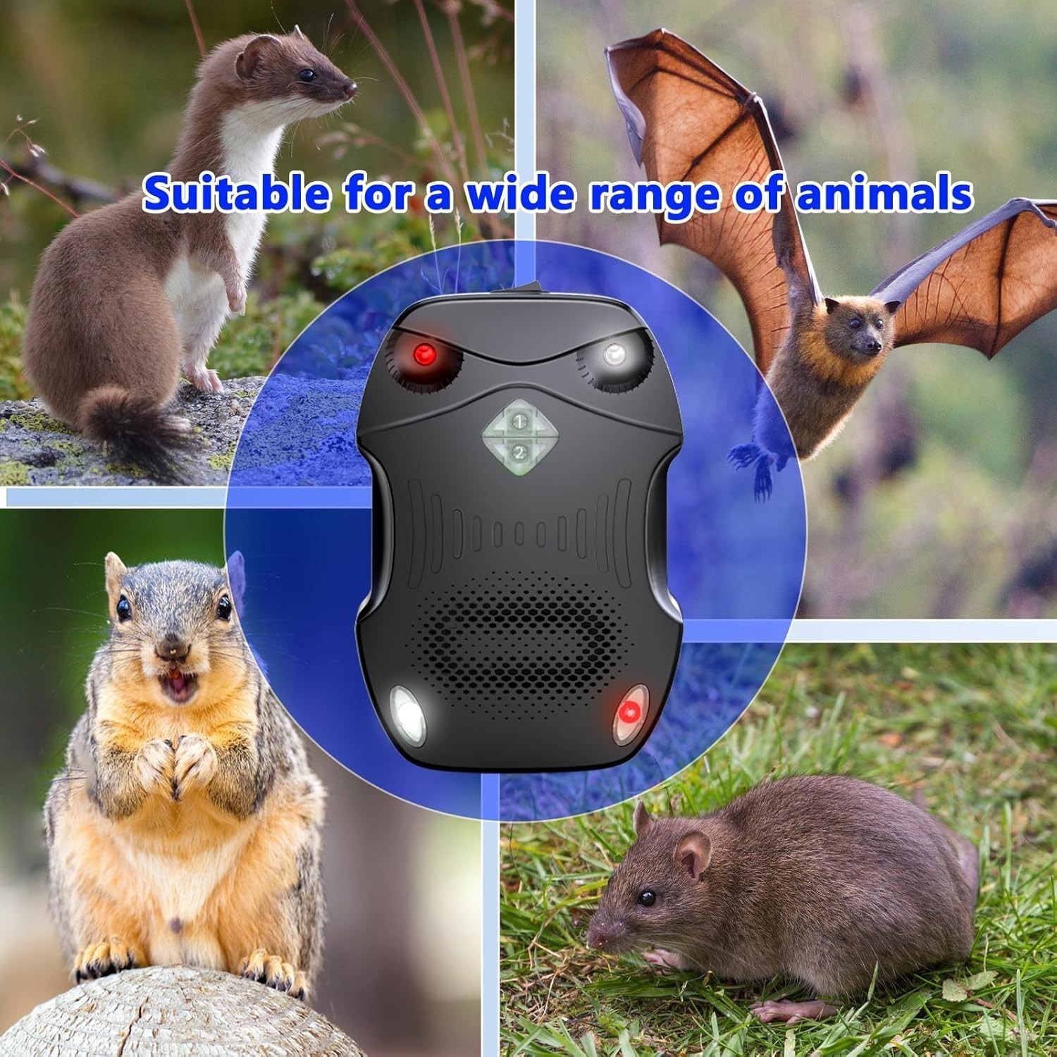 2PCS Ultrasonic Mouse Repeller Car Vehicle Rat Rodent Repellent Animal Deterrent