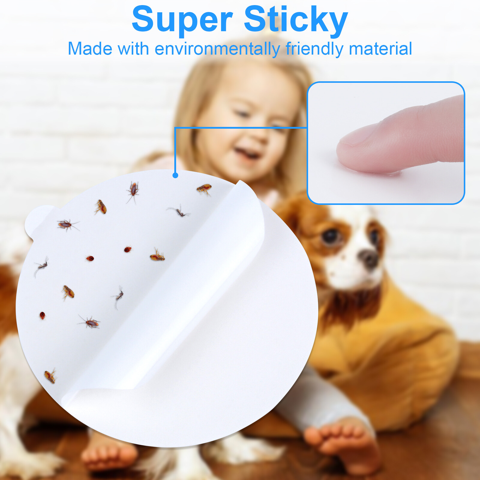 20Pack Disposable Flea Trap Sticker Sticky Dome Flea Trap Refill Flea Glue Discs