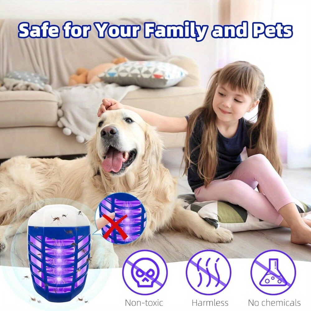 6X Indoor Plug-In Fruit Fly Trap with UV Insect Trap Lamp For Home, Room, Office