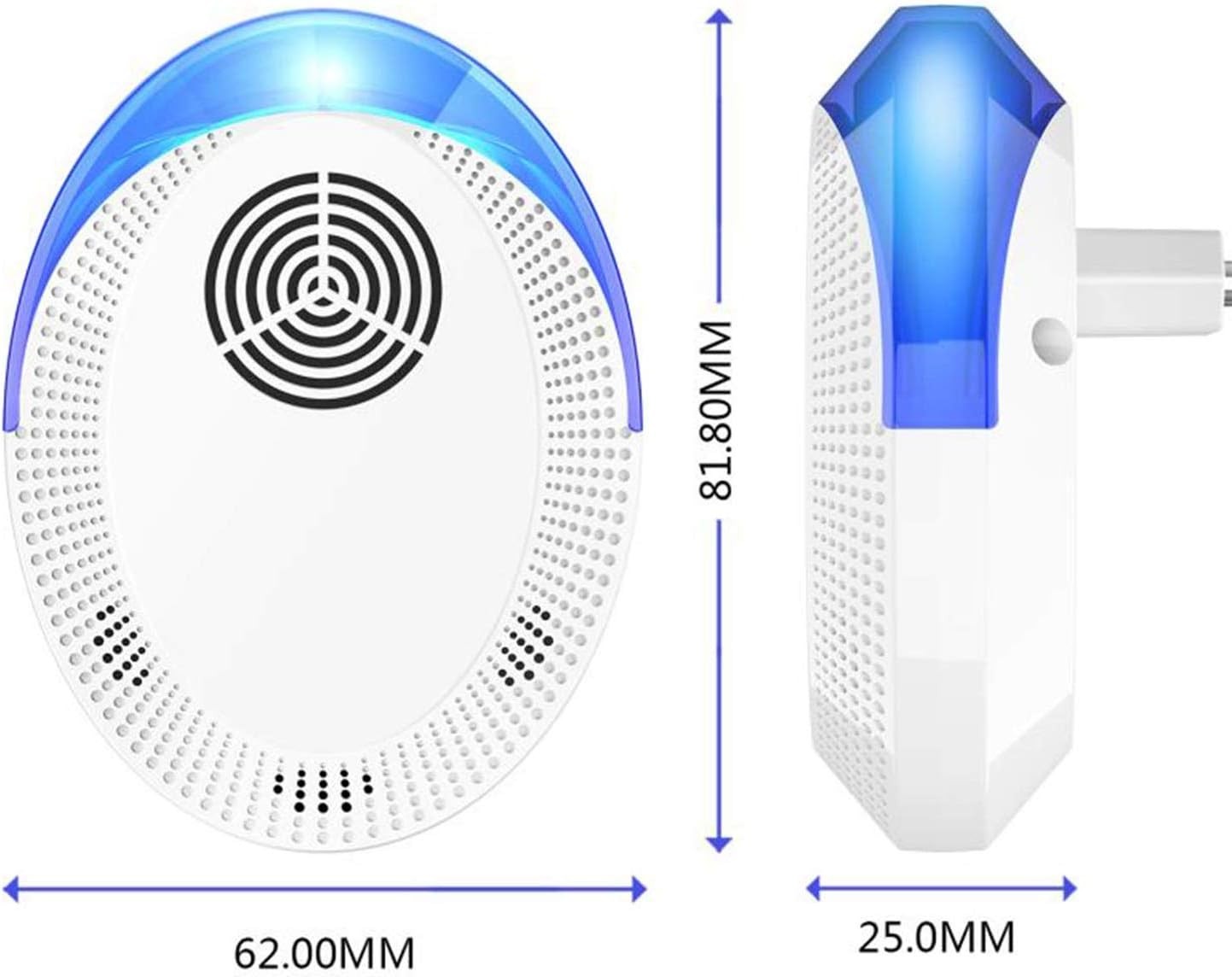6 Pack Ultrasonic Pest Repeller Electronic Indoor Pest Repellent for Insects