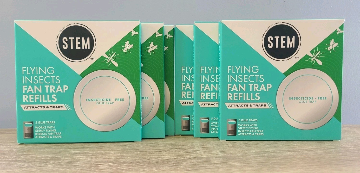 STEM Fan Trap Refills Lot of 6 (30 Glue Traps) Flying Insect Control Indoor NIP