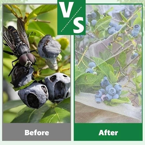 1PCS Bird Netting Plant Mesh Cover w/Drawstring Insect Pest Barrier Protector