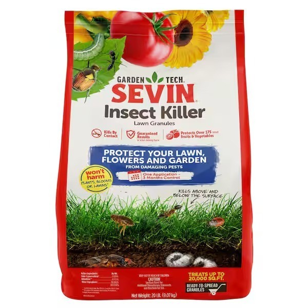 Sevin 20lbs Upto 20,000 sq ft. Lawn & Garden Insect Killer Ready to Use Granules