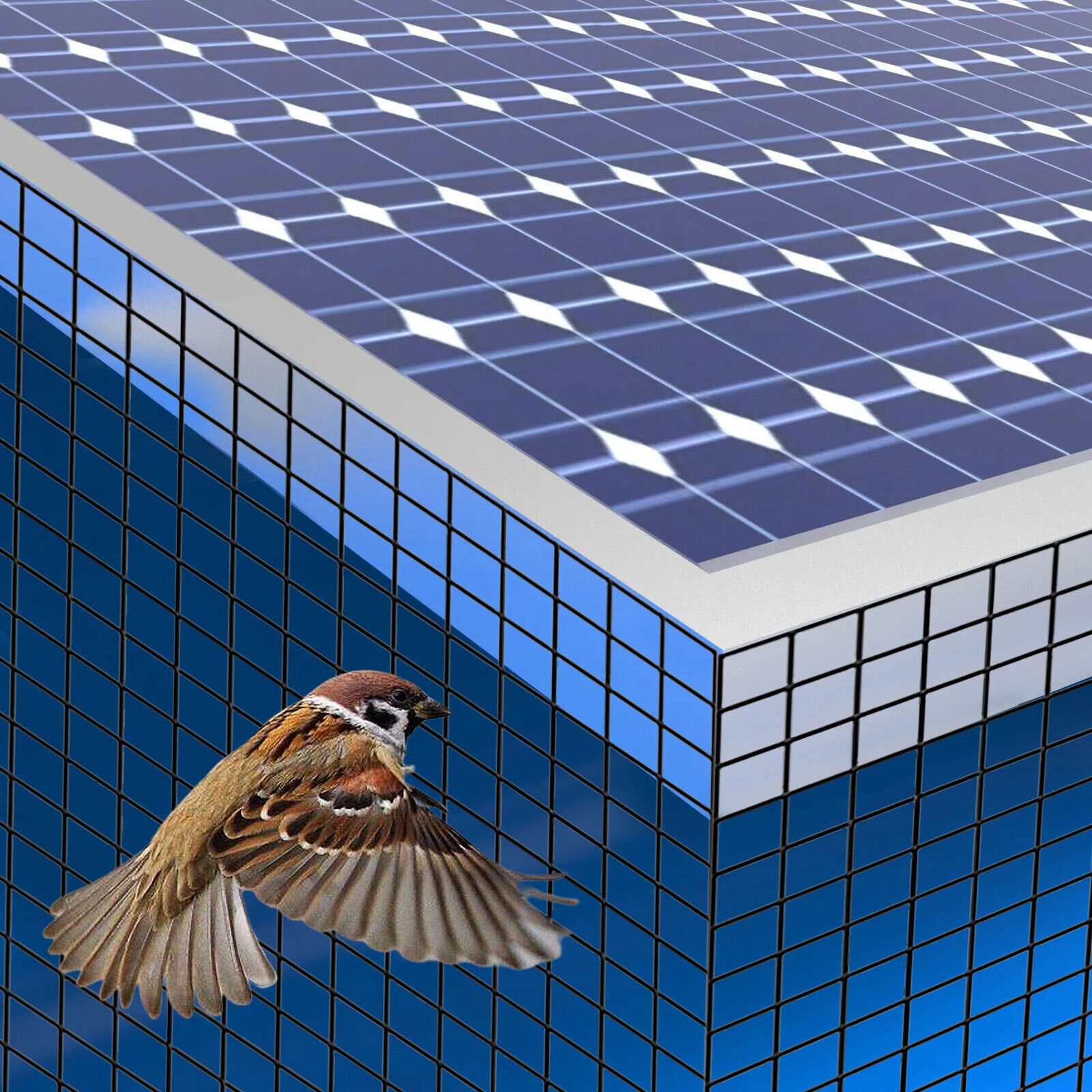 PVC Welded Mesh Roof Pigeon Net 6/8in x100ft Solar Panel Bird Wire Guard Kit NEW