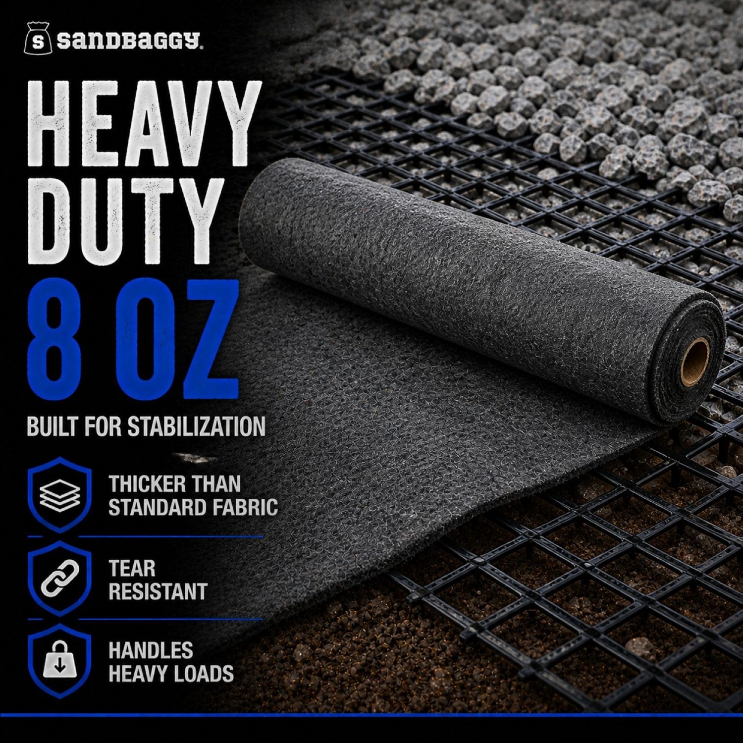 Geogrid & Geocell Underlayment Fabric | Non-Woven Geotextile(8 oz) – USA Made