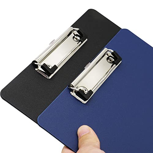 Plastic Clipboard, 6Pack Assorted Colors Office Clipboard, 12.5 x 9 Inch
