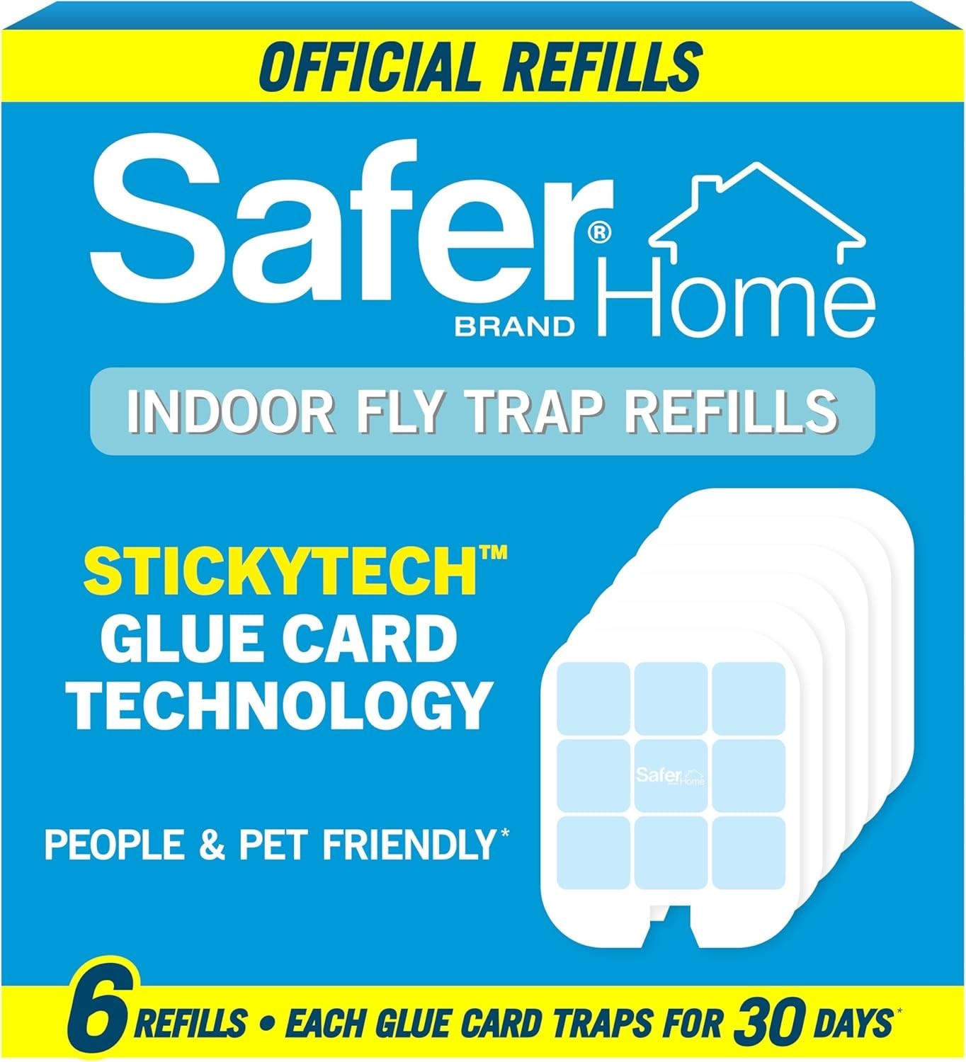 Safer Home SH506 Trap Refill Pack of Glue Cards for SH502 Indoor Fly Trap 6 PACK