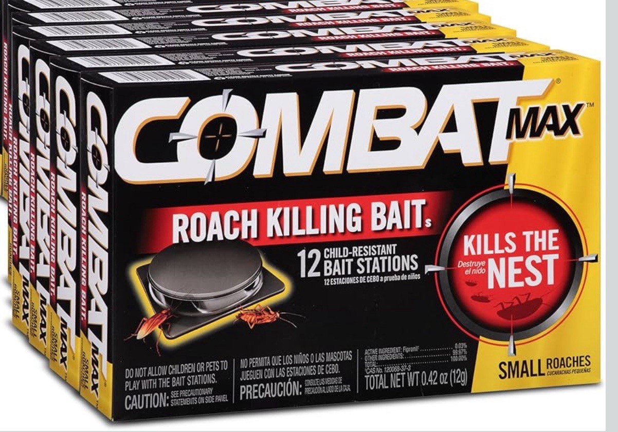 COMBAT Max Roach Killing Bait Small Roaches Non-Stop 12 Bait Stations 3 Pack