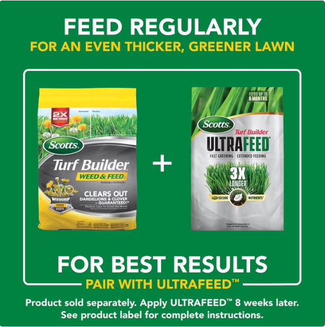 Scotts Turf Builder Weed & Feed Controls Dandelion 4,000 sq ft 11.32 lbs