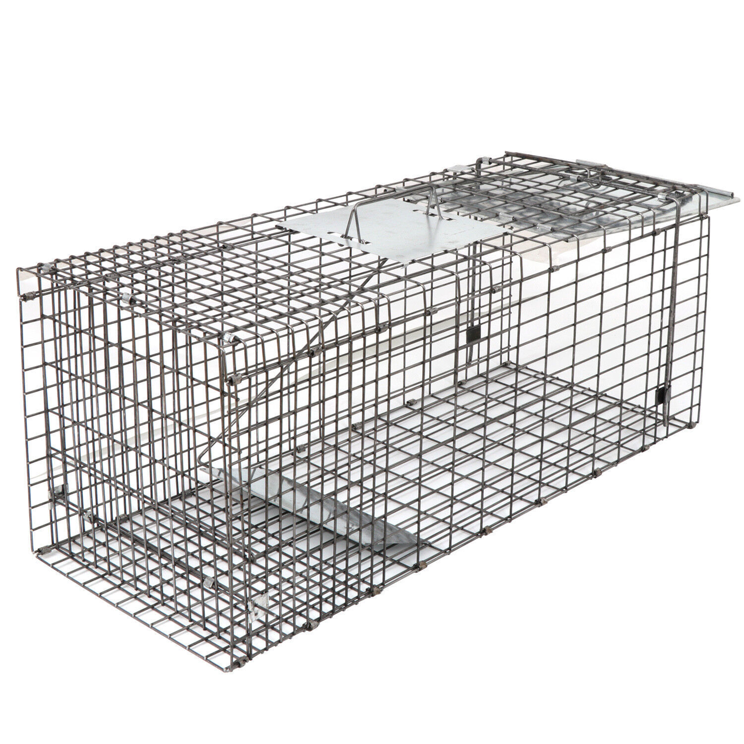 2PCS 32″ Humane Animal Live Trap Cage for Raccoons Rodent Control Stray Squirrel