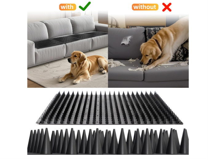Plastic Scat Mat with Spikes Cat Dog Deterrent Outdoor Garden Couch Protector