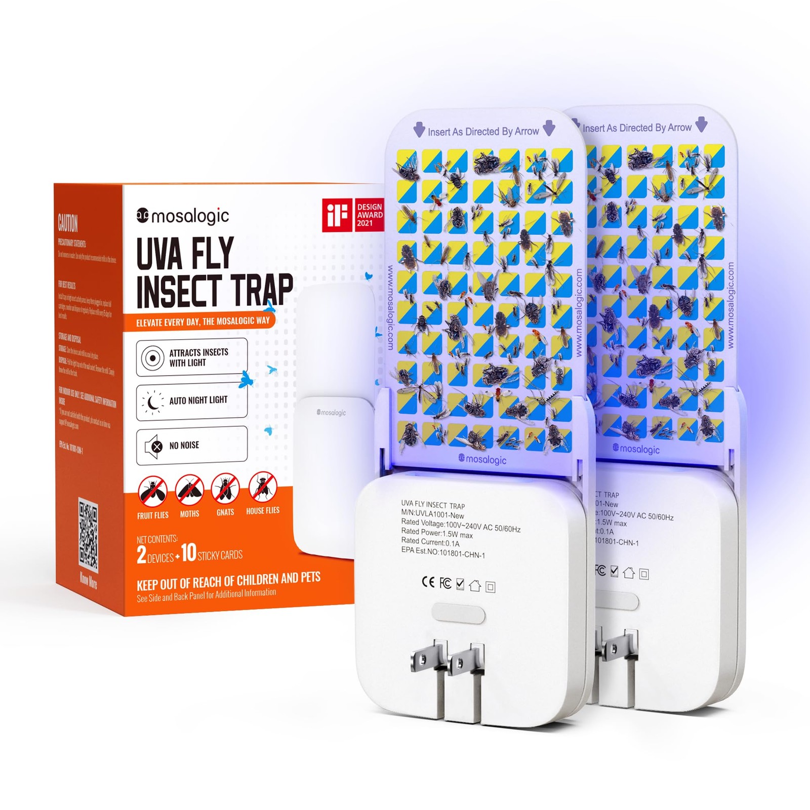 Fruit Fly Traps for Indoors Gnat Trap for House Indoor-600 Sqft Protection Ar…