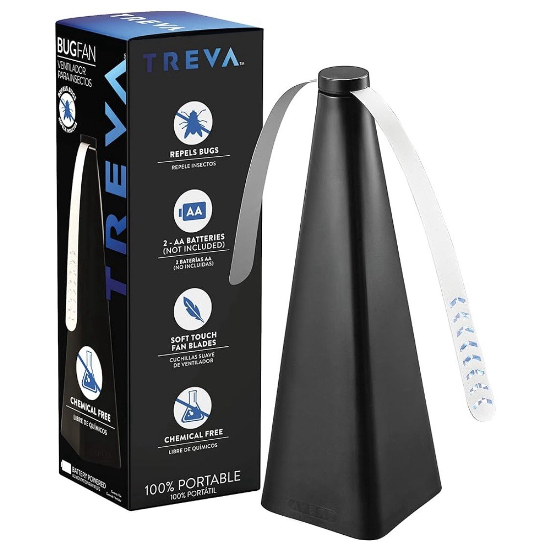Treva Bugfan Bug Insect Fly Repellent Fan BNIB 2AA Battery Powered Soft Touch