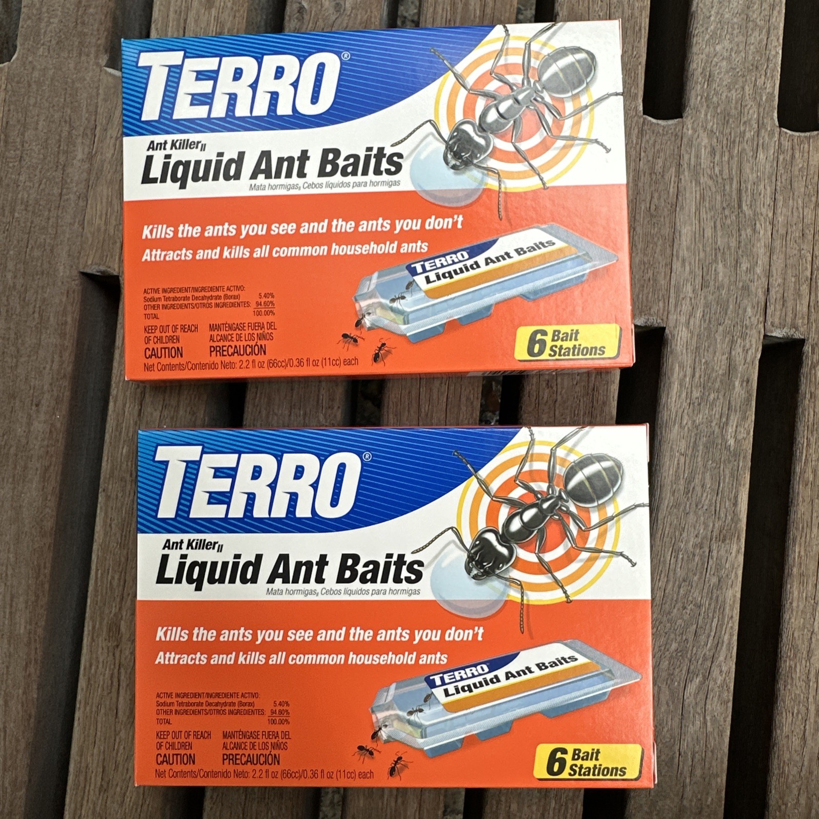 Lot TERRO Liquid ANT Killer Bait Kills Ants Set of 2 Packs NEW Sealed