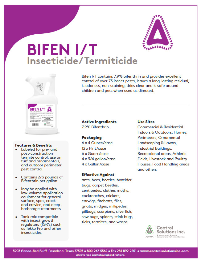 1 Gallon Bifen IT Insecticide Pest Control Fleas Ticks Mosquito Generic Talstar