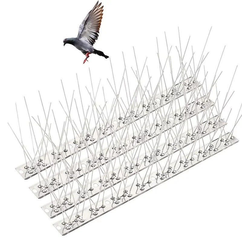 1/2/4 PCS Stainless Steel Bird Spikes Anti Pigeon Repelled Balcony Fence Kit 🐦