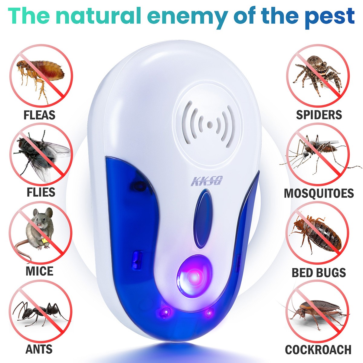 Pest Defence Ultrasonic Pest Repeller, Ultrasonic Pest Repeller Plug US