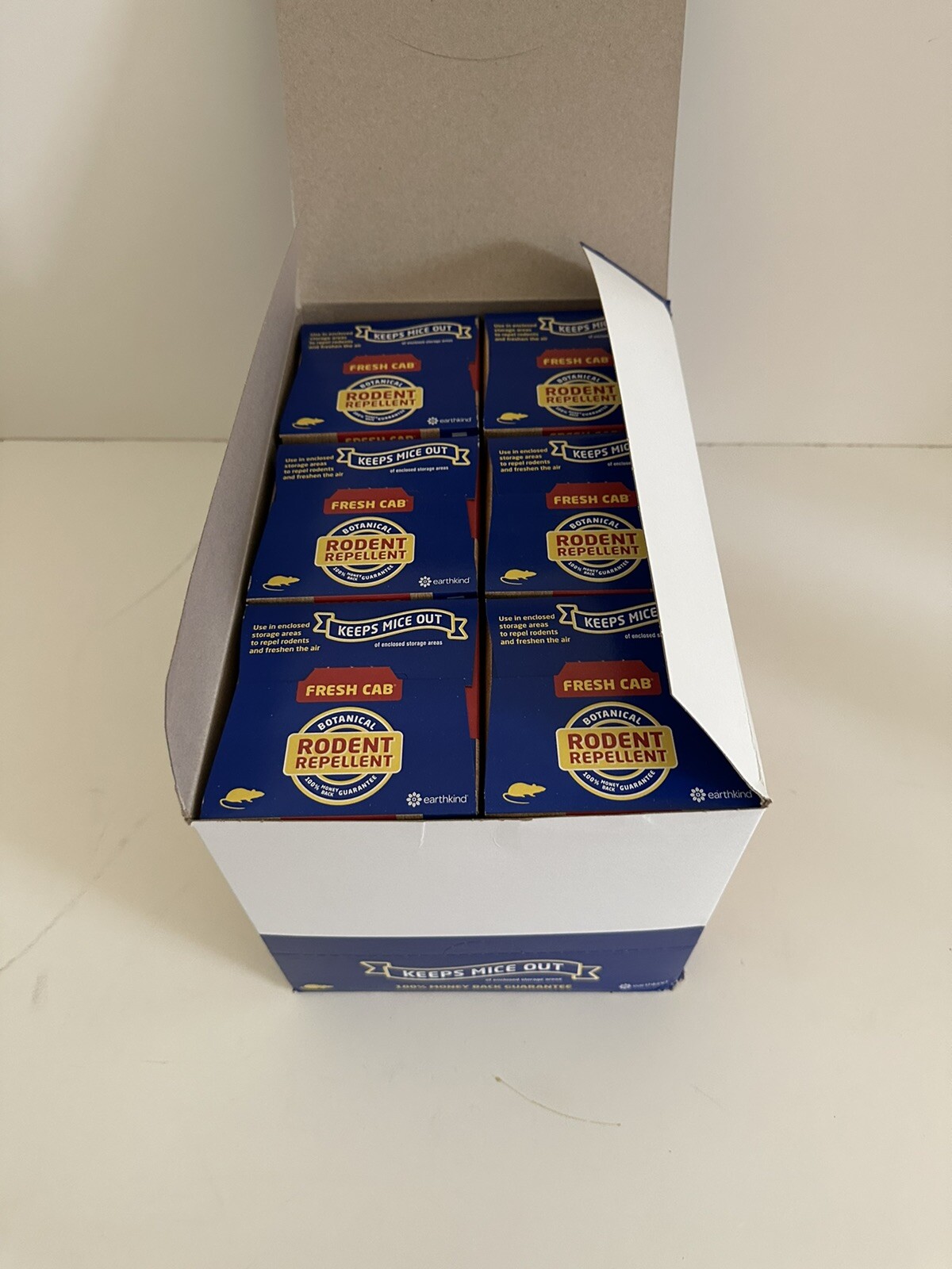 (12) Fresh Cab 4 Pouch Pack Botanical Mouse Rodent Control Repellent No Chemical