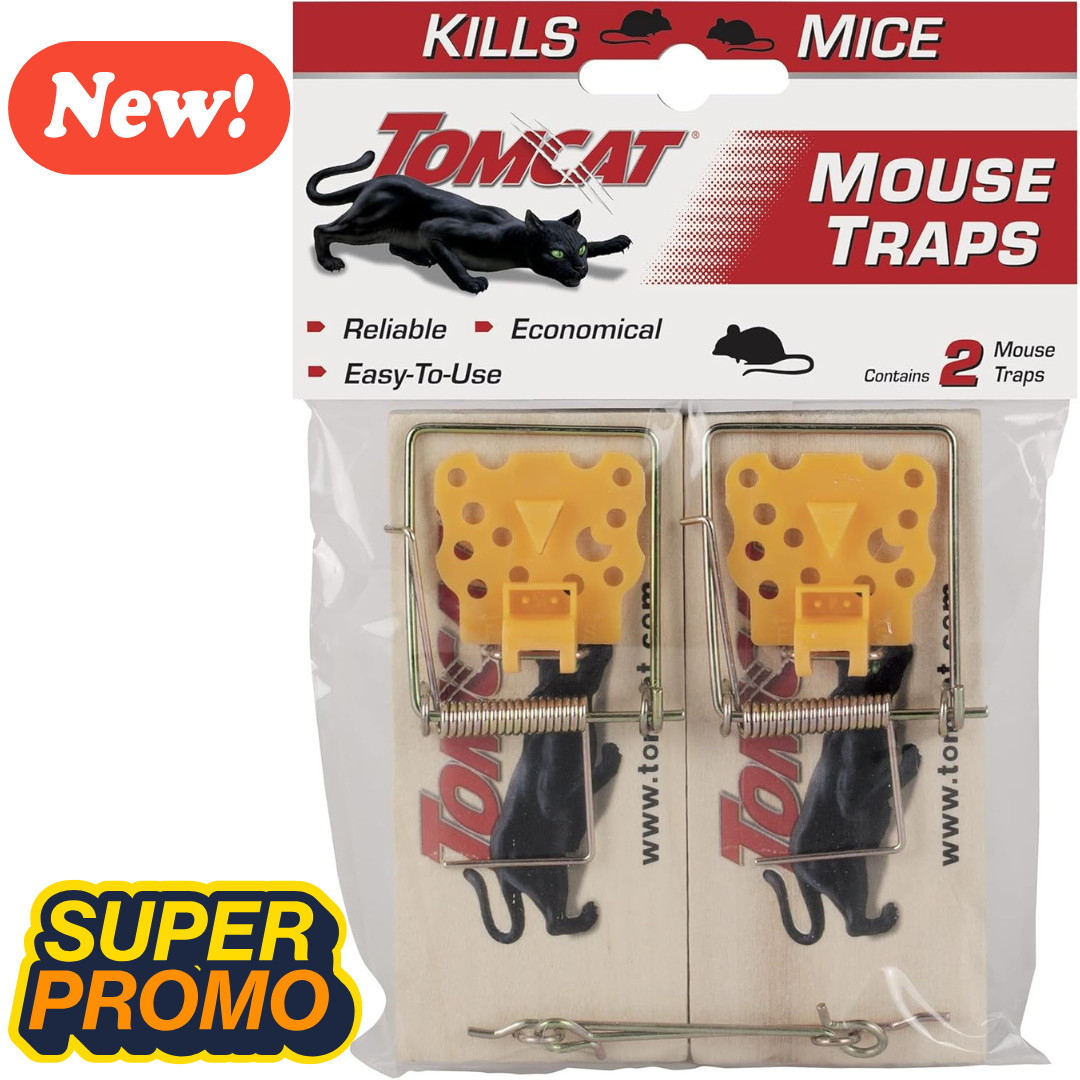 Tomcat Mouse Traps (Wooden) Effective Way to Catch Mice in the Home 2 Traps