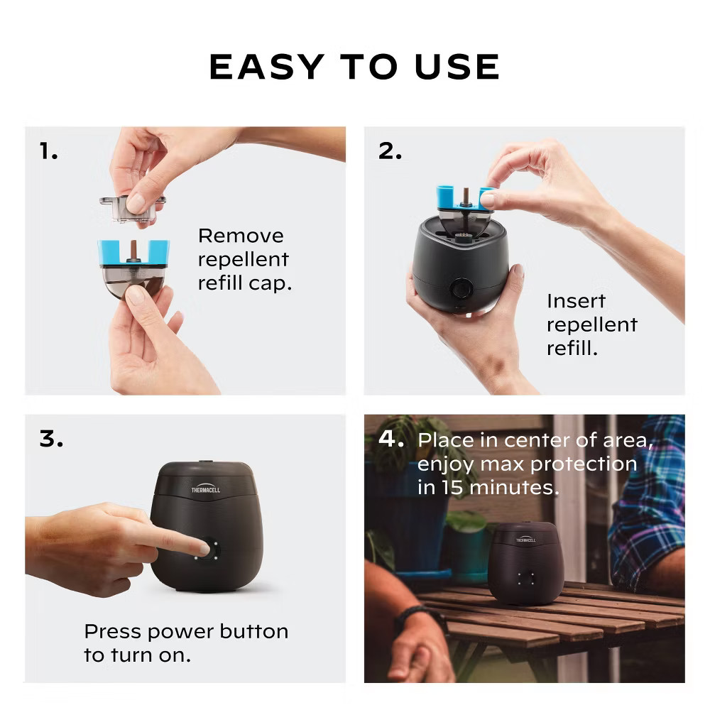 ThermaCELL Rechargeable Mosquito Area Insect Repeller with Dock