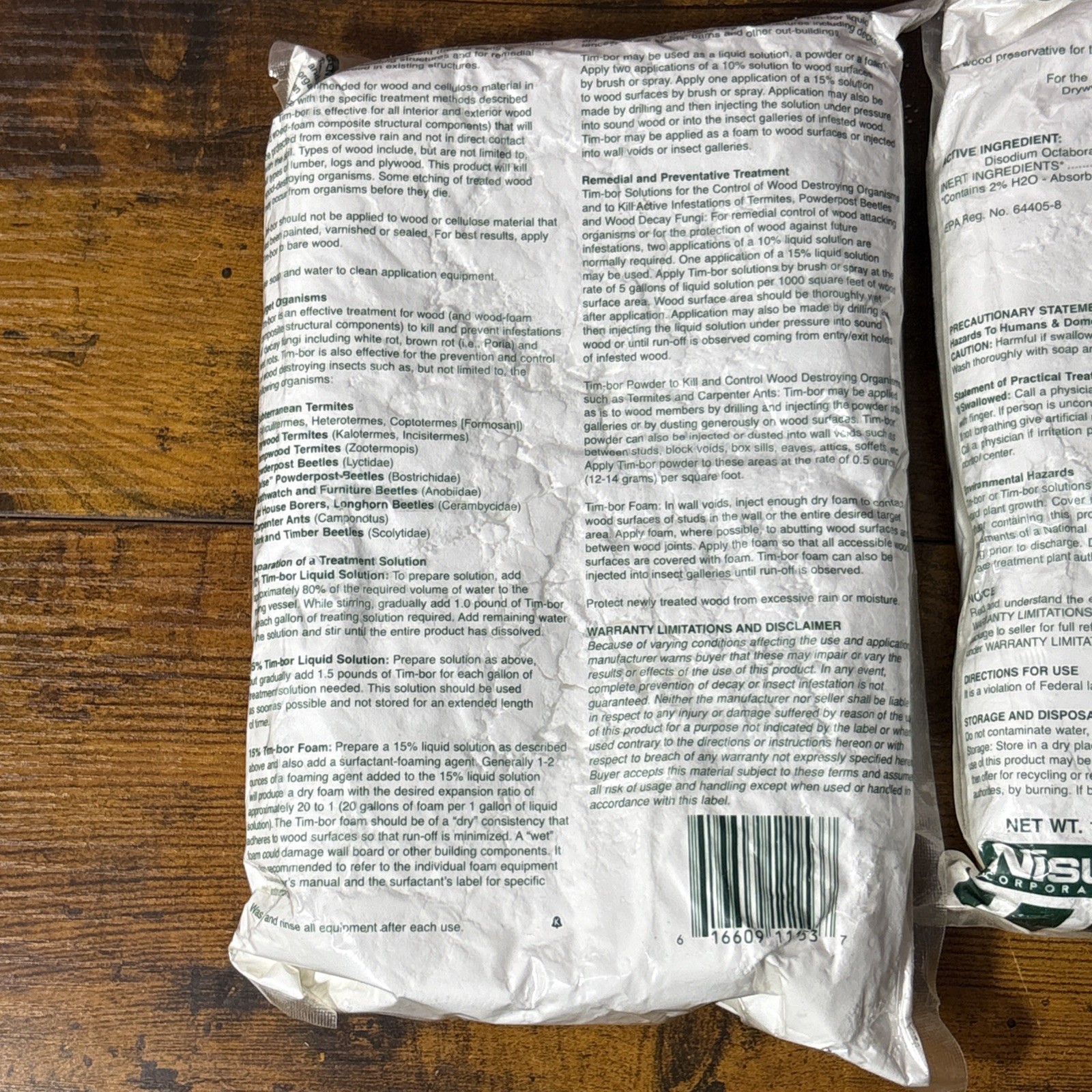 1.0 LB Tim-bor Insecticide Fungicide Wood Preservative Termite Control Lot Of 2