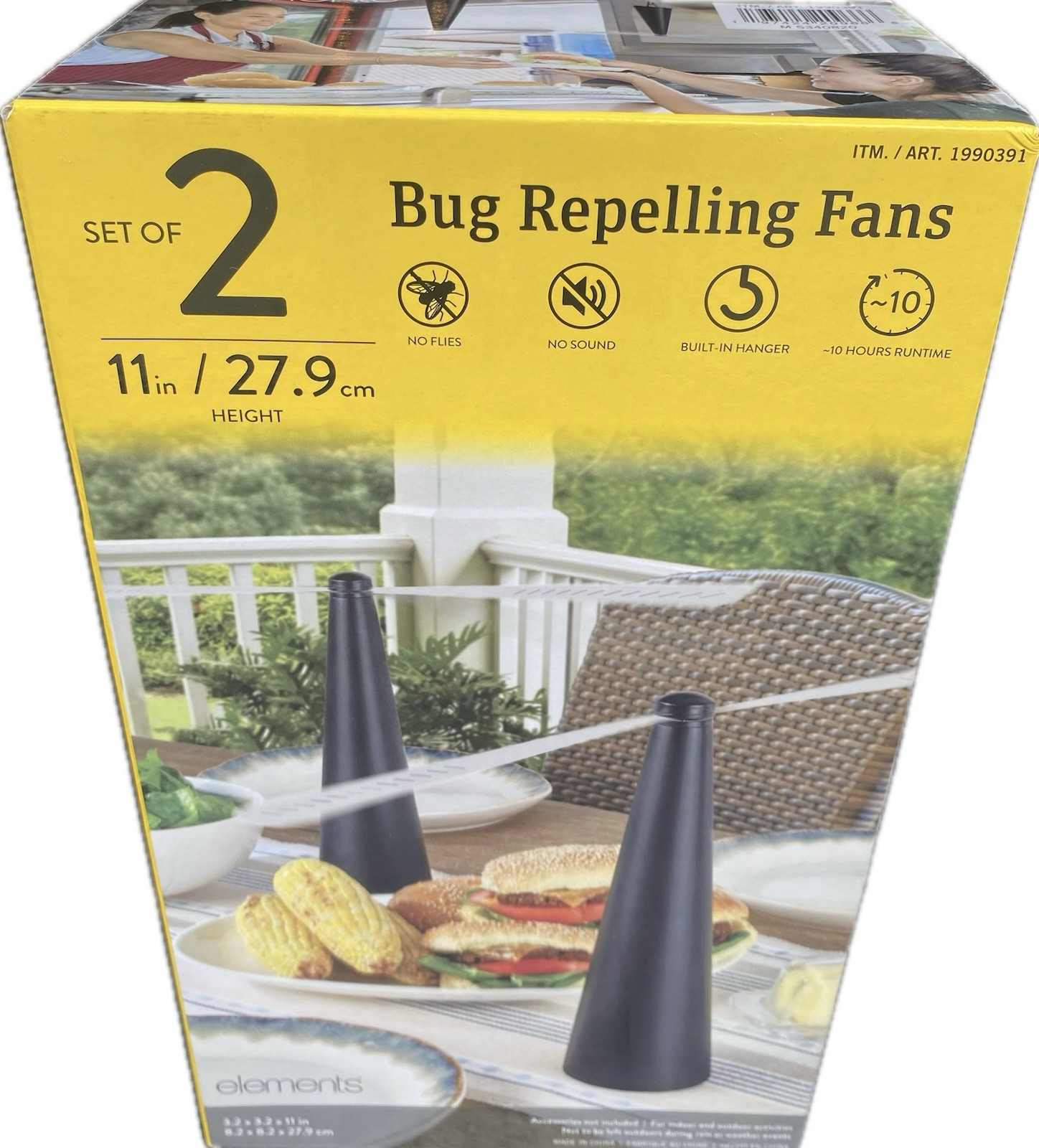 2 Pack Bug Repelling Fan Rechargeable Fly Outdoor Indoor Item 1990391