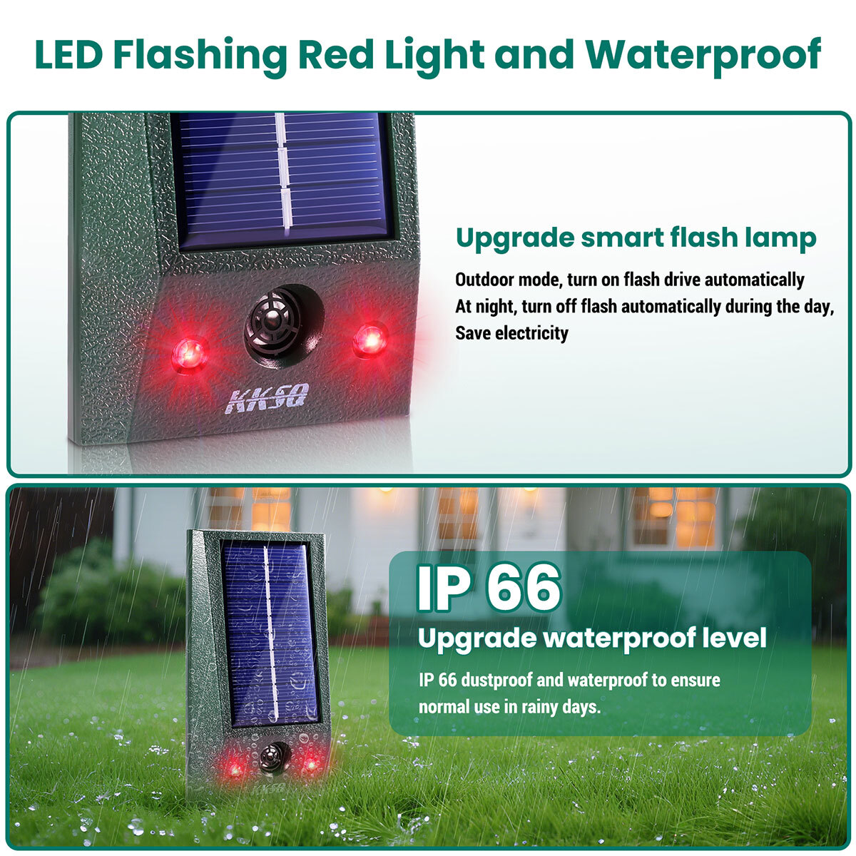 4Pcs Solar Wild Animal Repeller Garden Field Skunk Deer Owl Deterrent In/Outdoor
