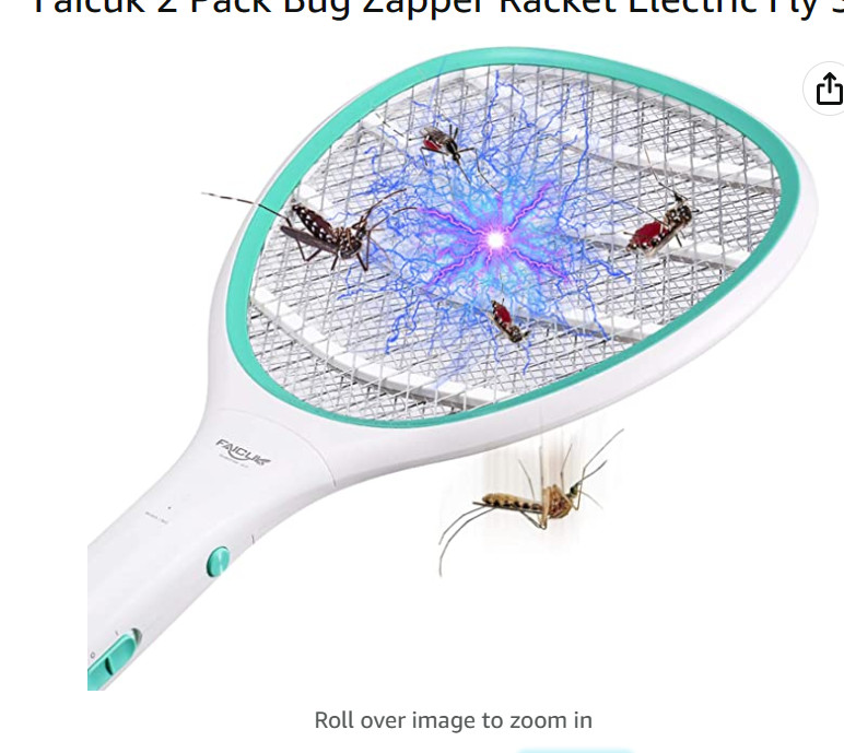 Electric Insect Killer Racket Pachi- kun Mosquito Trap Fly USB Rechargeable