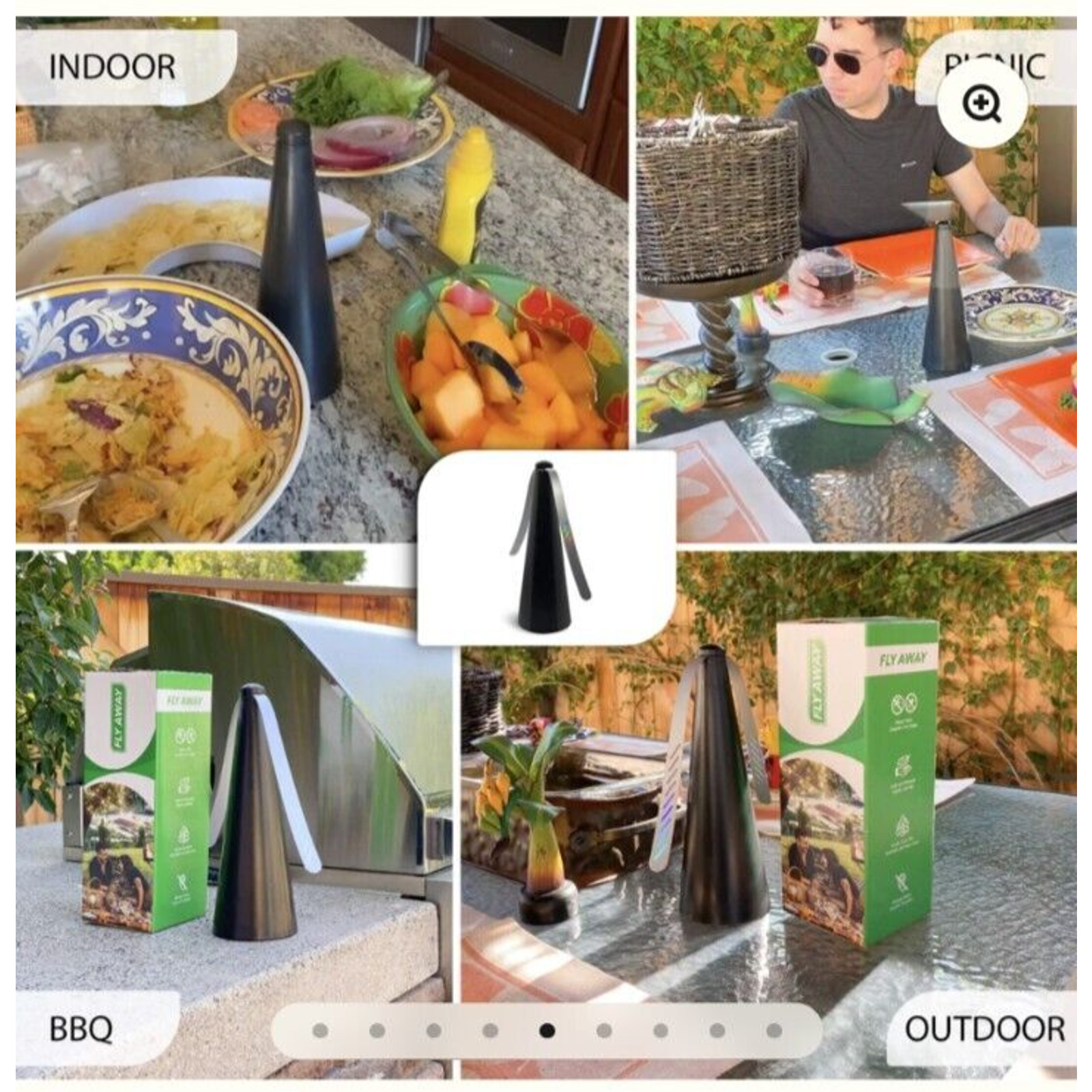 Fly Away Pest Repellent Fan Keep Pests Away From Outdoor/Indoor Tables Picnics