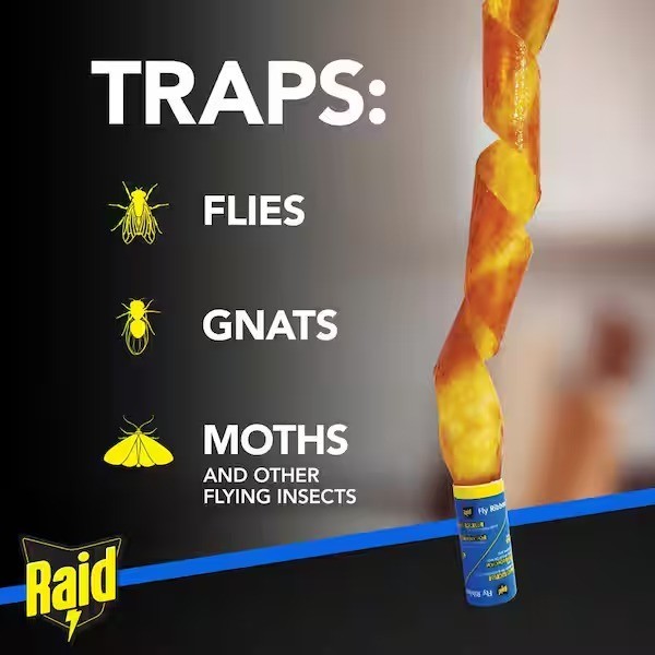 Fly Ribbon Trap 10-Pack – Hanging Sticky Fly Catcher Strips for Indoor & Outdoor