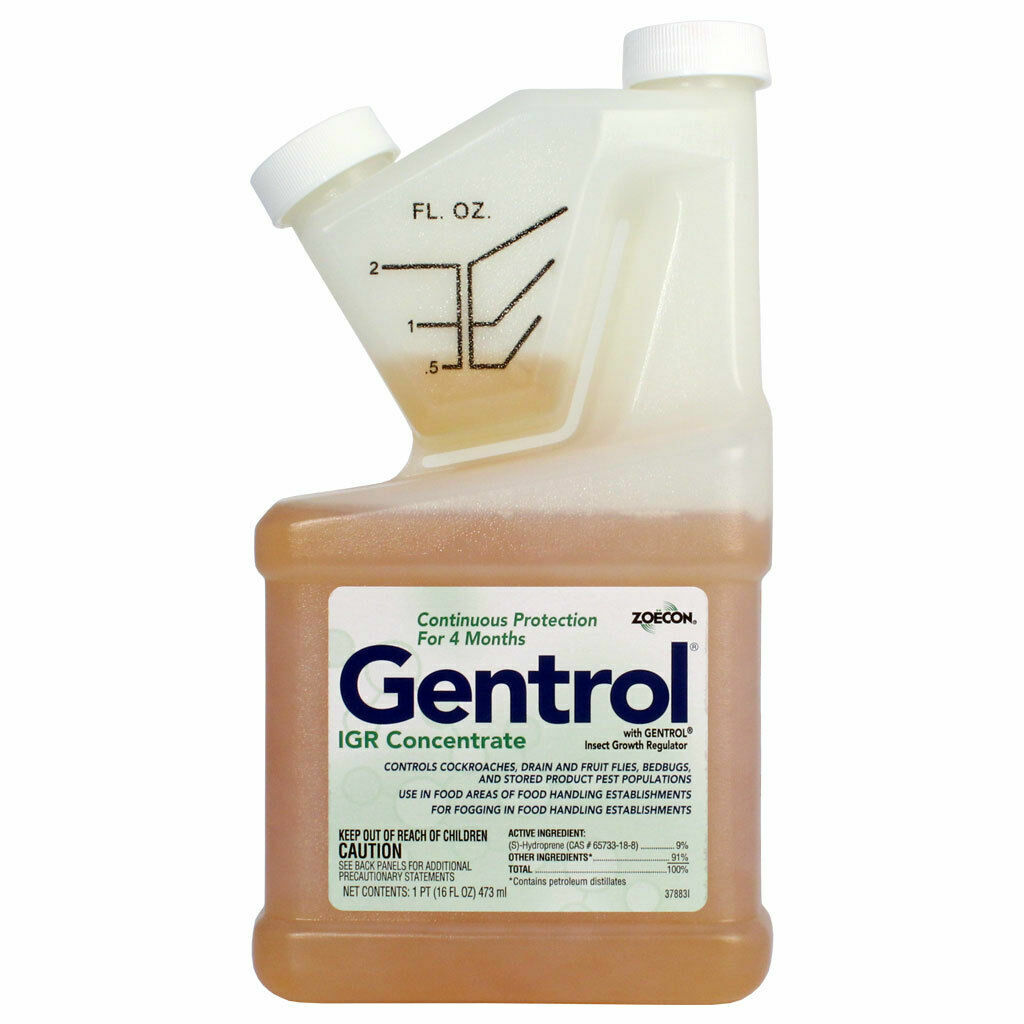 Gentrol IGR Concentrate Insect Growth Regulator Roaches Bed Bugs – 1oz or 1 Pint