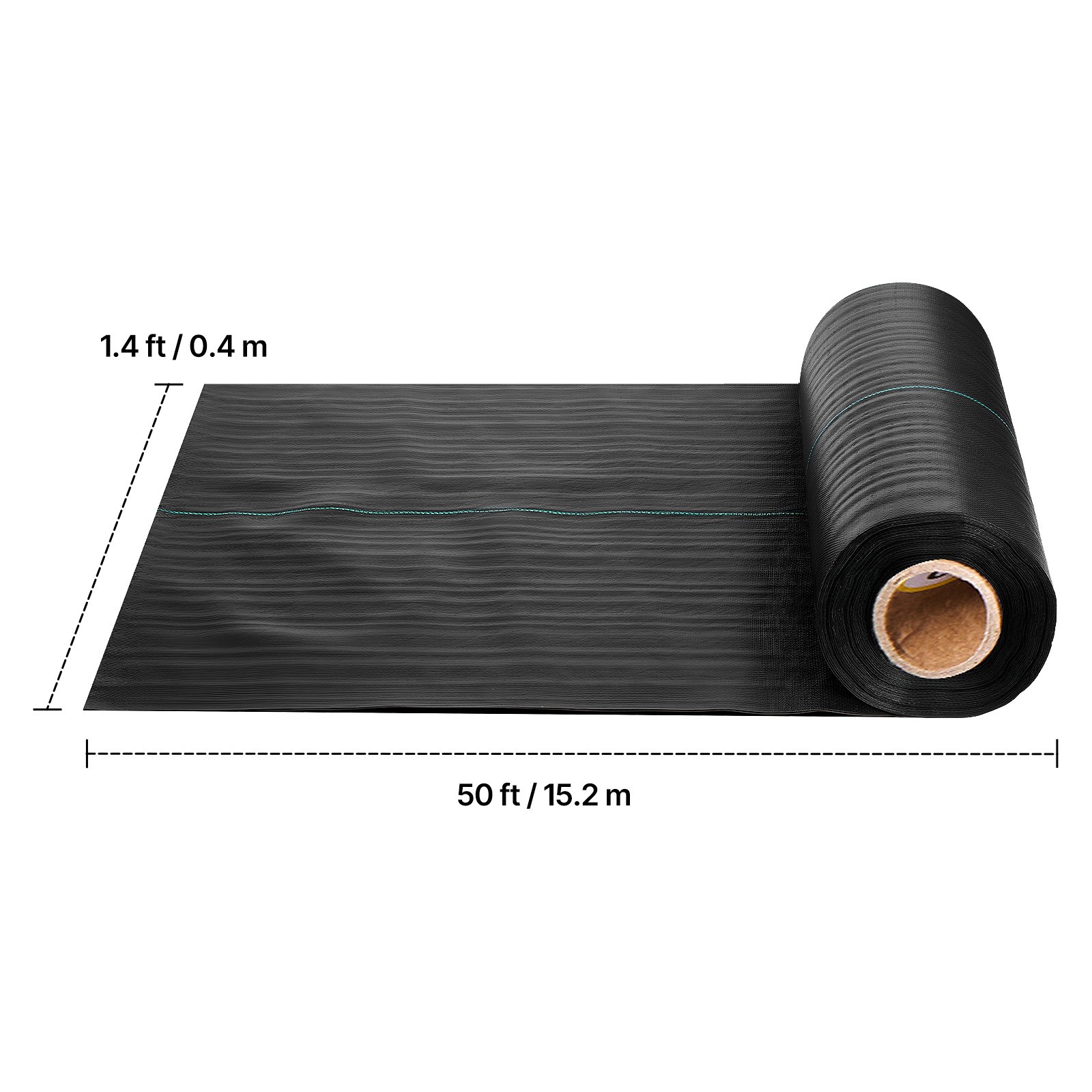 Uimoso 1.4′ x 50′ Weed Barrier Fabric 3.2 oz Ground Landscape Weed Control Cover