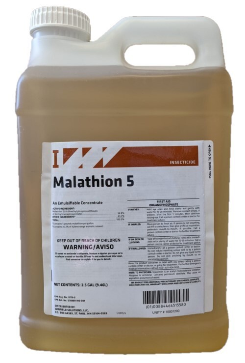 Malathion 5 Insecticide – 2.5 Gallons FRUIT VEGETABLE LAWN Insecticide