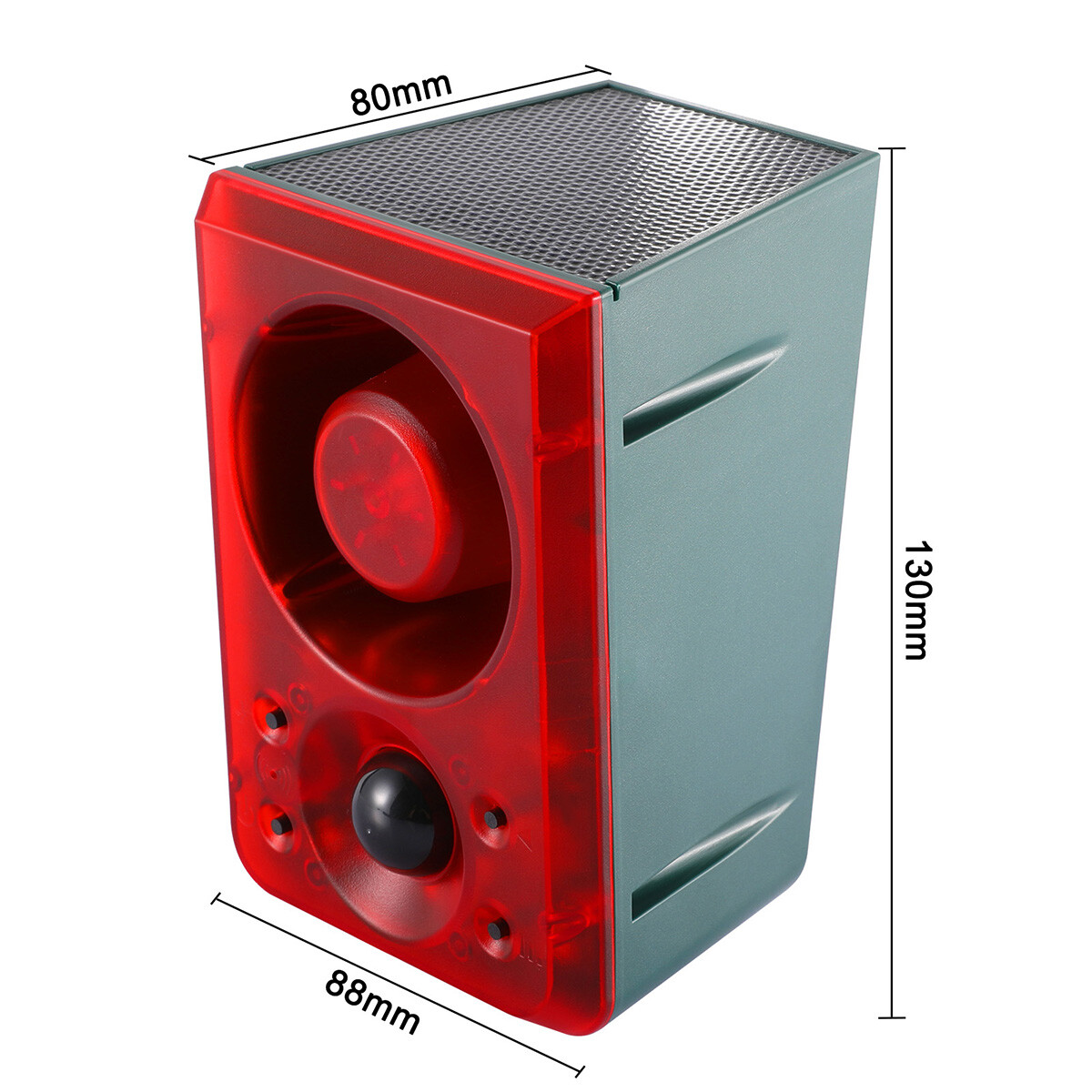 Solar Motion Sensor Alarm Emits Loud Dog Barking & Gunshot Sounds up to 130db