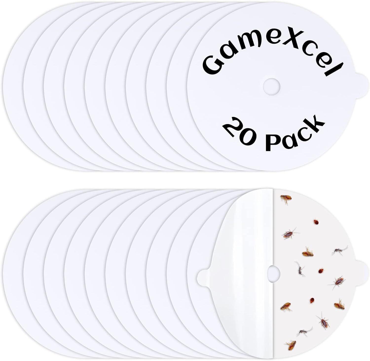 20Pcs Disposable Flea Trap Sticky Discs Refill Fits Most Dome Flea Bed Bug Traps