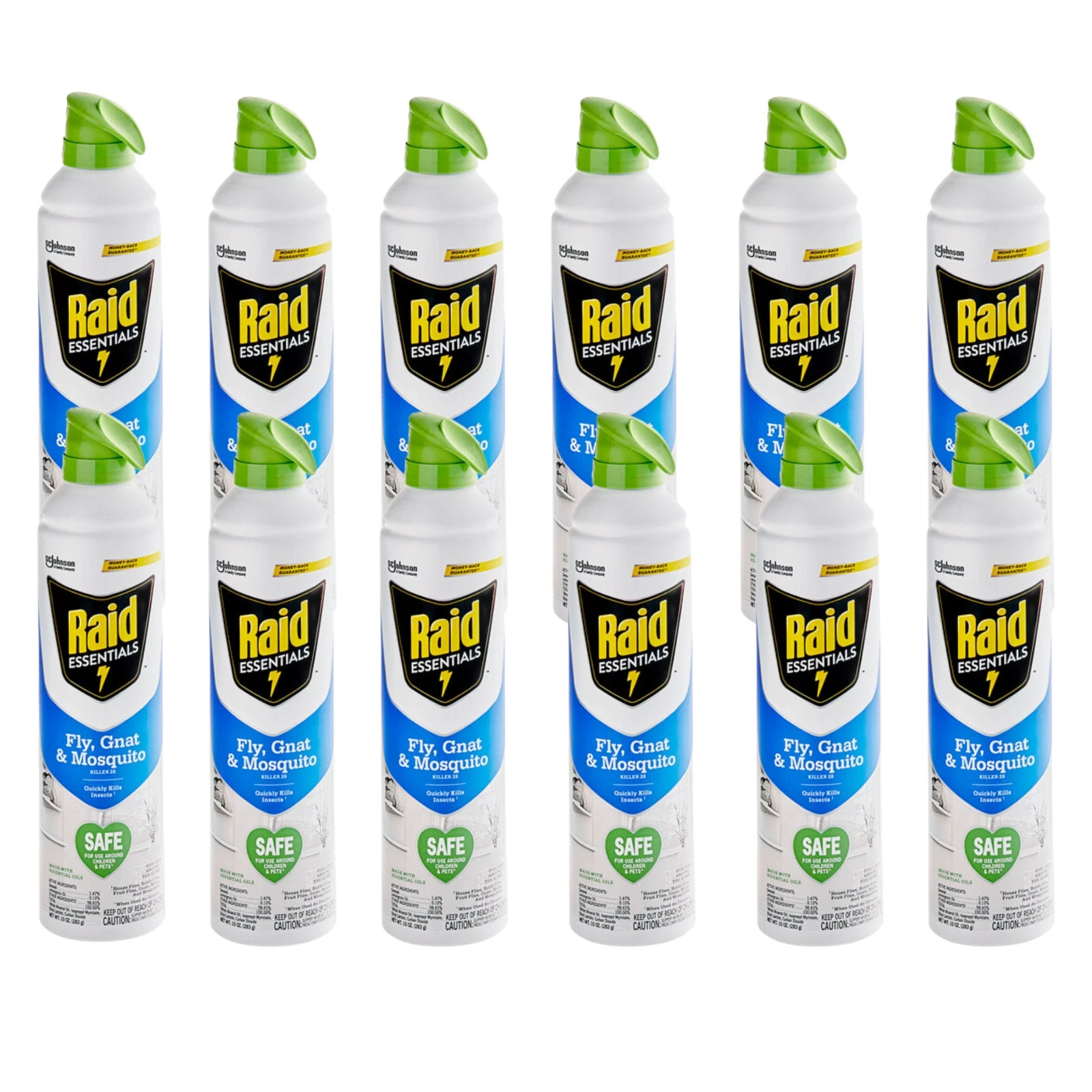 12 Raid Essentials Fly, Gnat & Mosquito Insect Killer 28 Safe for pets and kids.