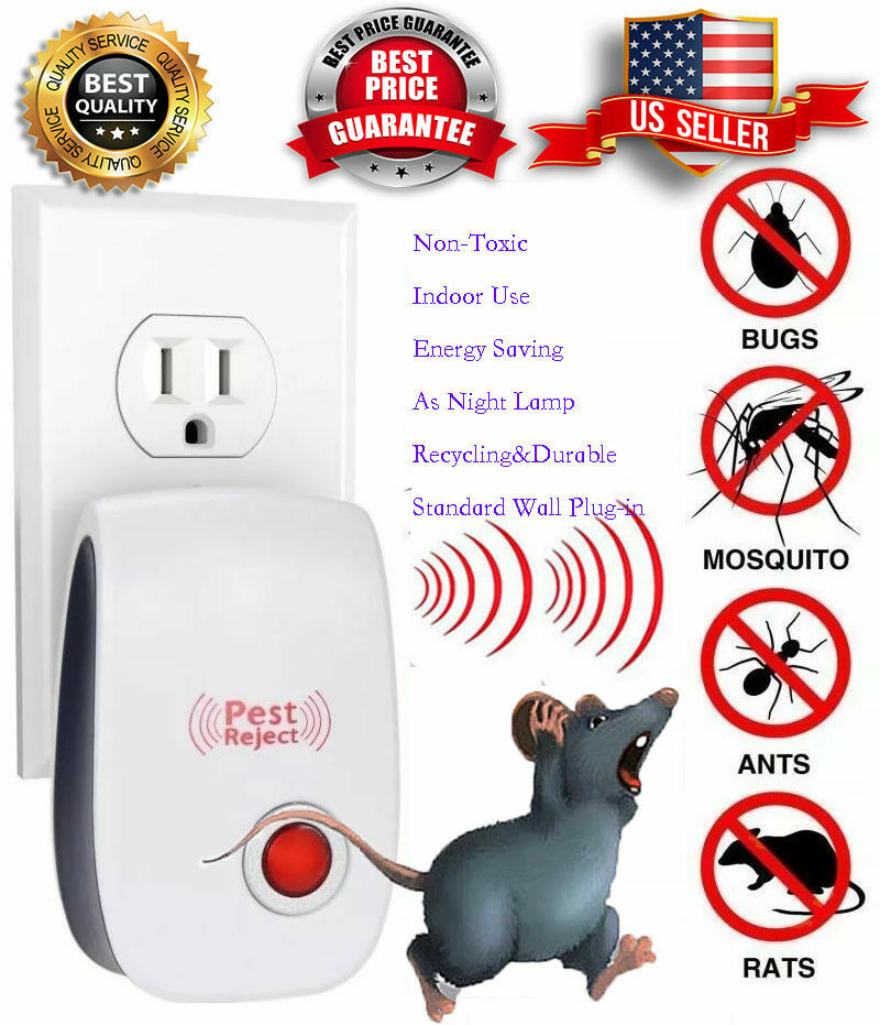 Ultrasonic Pest Insect Rodent Repeller Electronic Plug-In Mice Rat Cockroach Bug